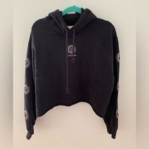 Hollister Sun Embroidered Cropped Sweatshirt